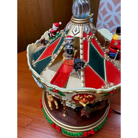 Vintage St. Nicholas Christmas Merry Go Round Carousel - Picture 2 of 16